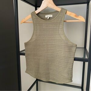 Last Chance! Madewell Crochet Knit Cutaway Tank